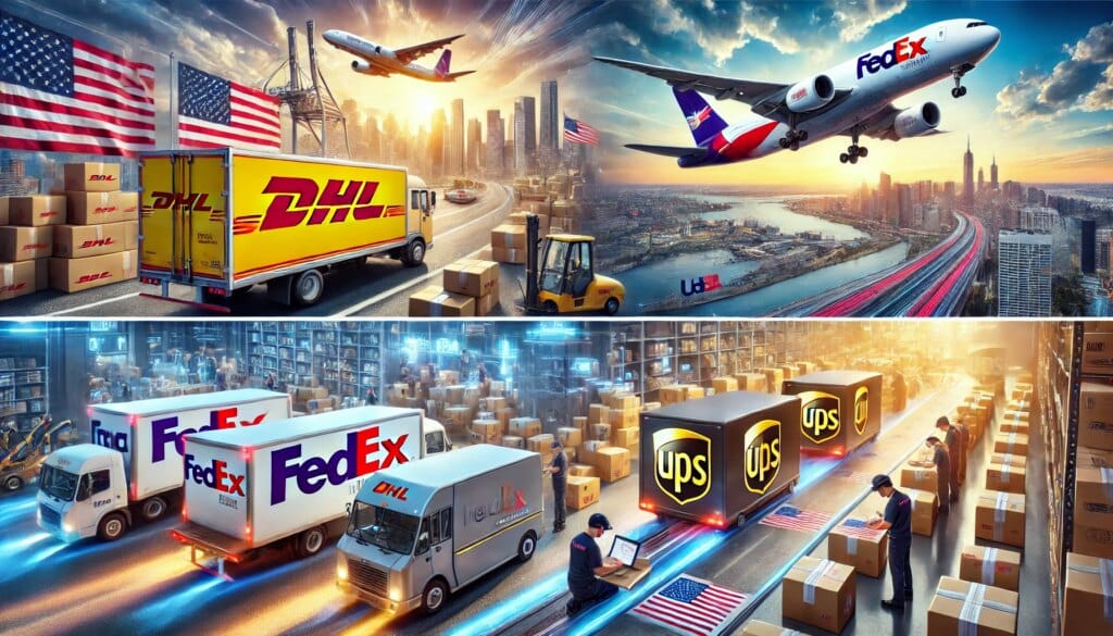 Amerika'ya DHL, FedEx, UPS